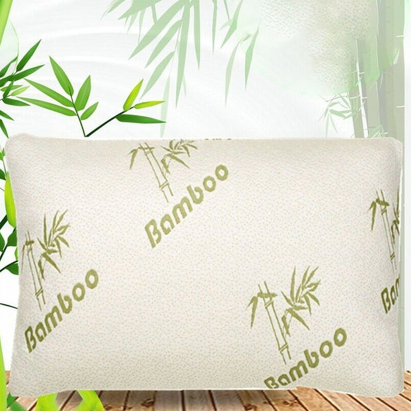Bamboo Comfort Memory Foam Pillows - Hypoallergenic Removable Cover - DailySale, Inc