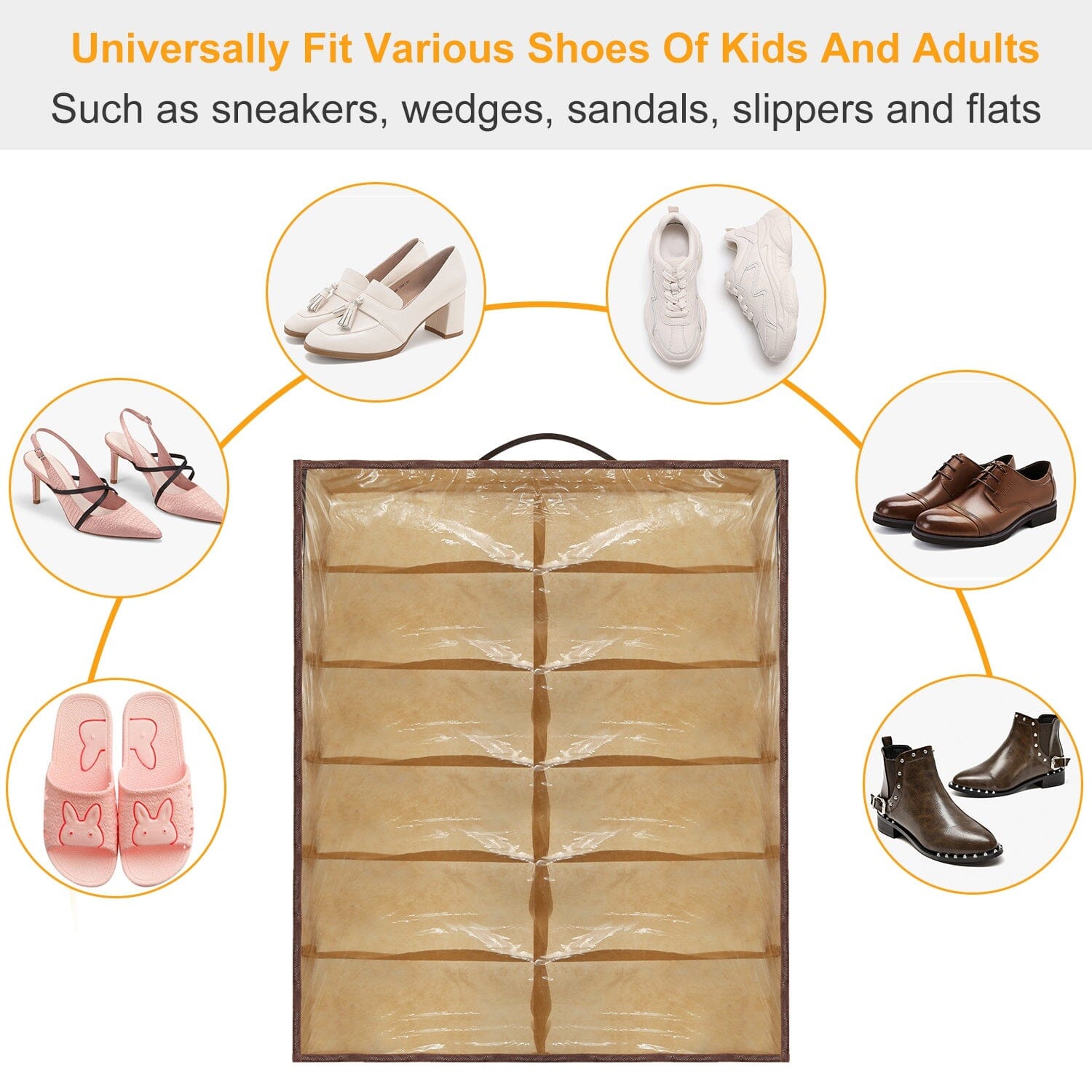 12 Cells Under the Bed Shoes Organizer Closet & Storage - DailySale