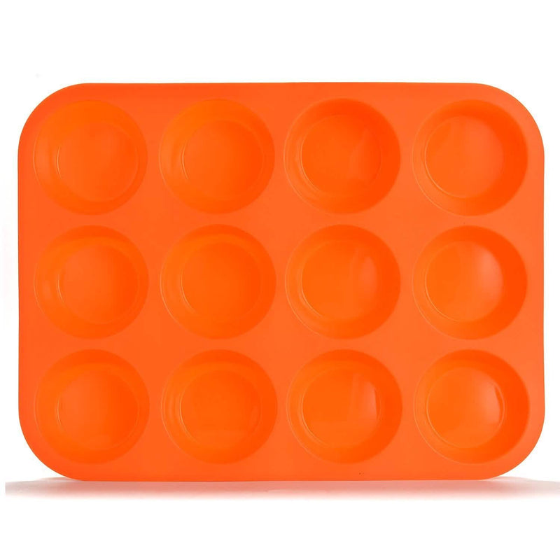 12 Cup Non-Stick Cupcakes Muffin Baking Pan Silicone Mold Kitchen & Dining - DailySale