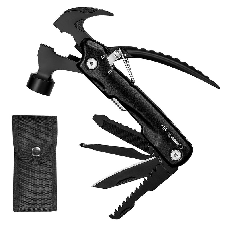 12-in-1 Stainless Steel Portable Hammer Multitool Sports & Outdoors - DailySale