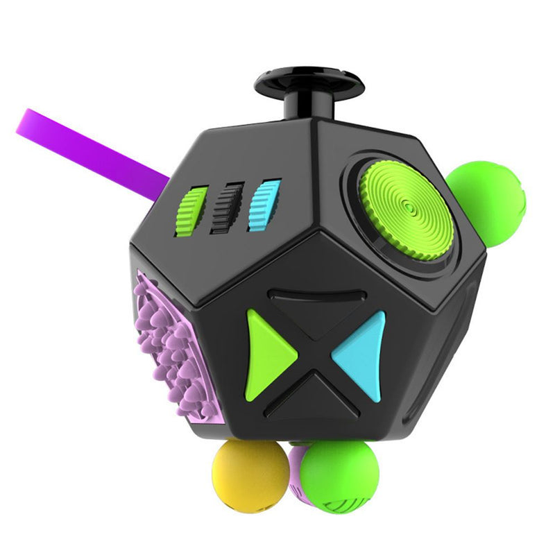 12-in-1 Stress Reliever Fidget Toy Toys & Games Black - DailySale