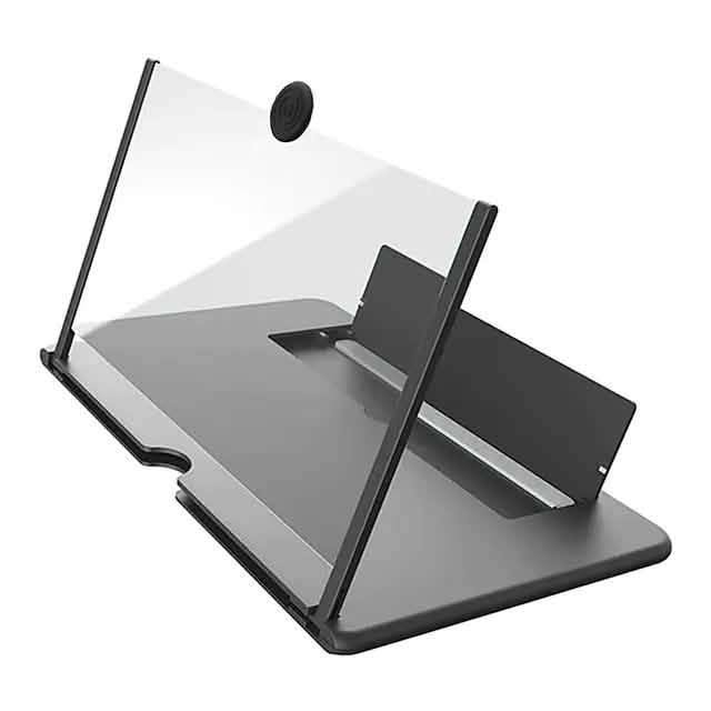 12 inch 3D Mobile Phone Screen Magnifier HD Video Amplifier with Foldable Holder Mobile Accessories Black - DailySale