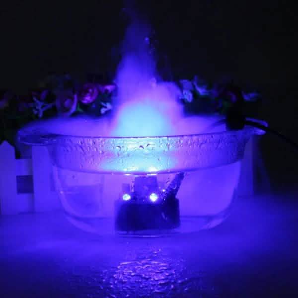 12 LED Mist Maker Fogger Water Fountain Pond Fog Machine Atomizer Air Humidifier Lighting & Decor - DailySale