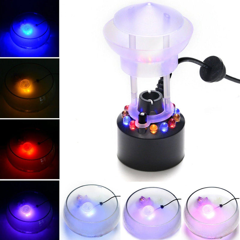 12 LED Mist Water Fountain Machine Atomizer Air Humidifier Wellness - DailySale