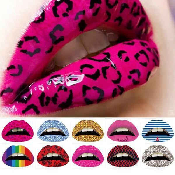 12-Pack: Colorful Temporary Lip Tattoo Set Beauty & Personal Care - DailySale