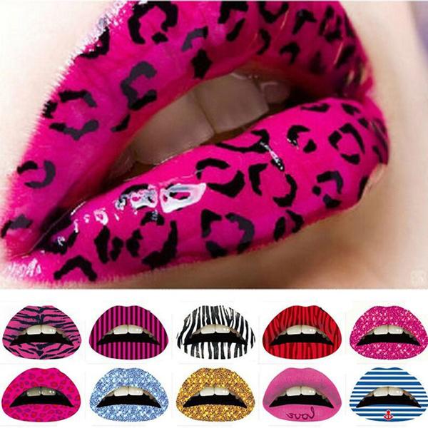 12-Pack: Colorful Temporary Lip Tattoo Set Beauty & Personal Care - DailySale
