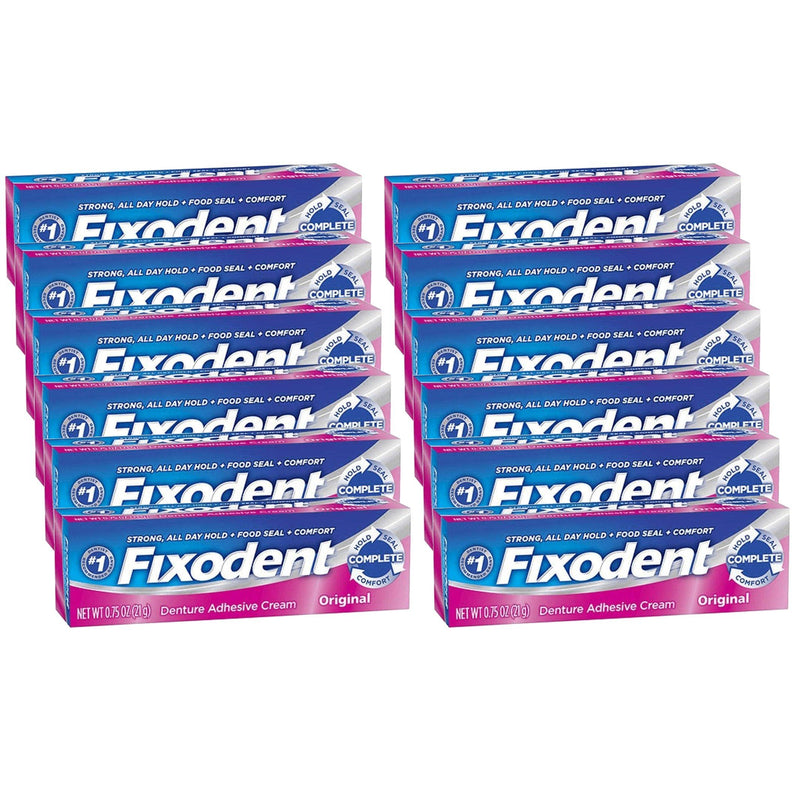 12-Pack: Fixodent Original Denture Strong Hold Adhesive Cream Beauty & Personal Care - DailySale