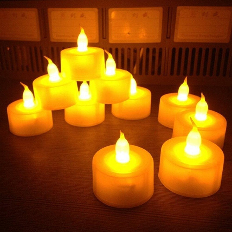 12-Pack: Flameless LED Tealight Candles, Battery Operated Furniture & Decor - DailySale