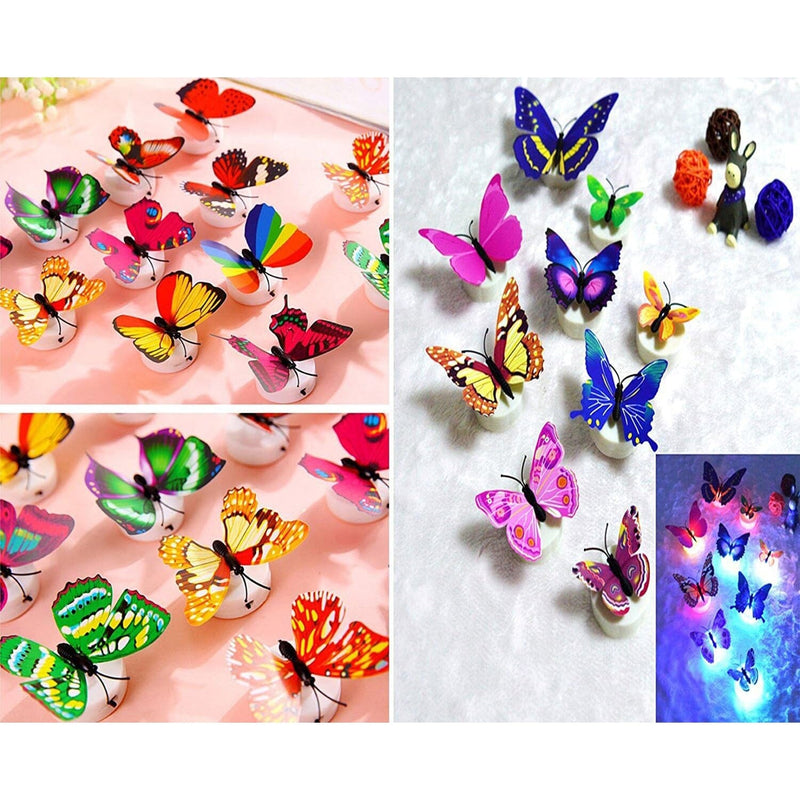 12-Pack: LED Butterfly Decoration Night Light Indoor Lighting - DailySale