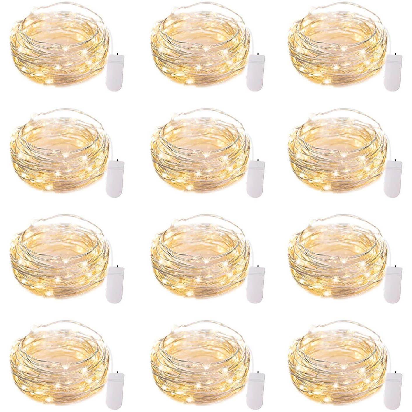 12-Pack: Led Fairy Lights Battery Operated String Lights String & Fairy Lights Warm White - DailySale