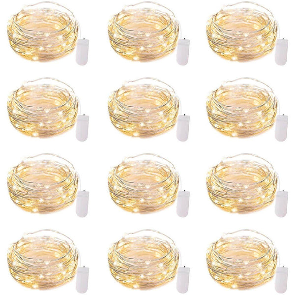 12-Pack: Led Fairy Lights Battery Operated String Lights String & Fairy Lights Warm White - DailySale
