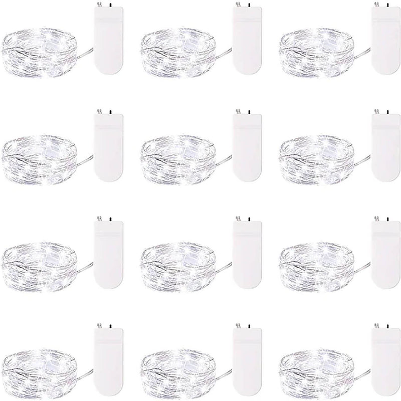 12-Pack: Led Fairy Lights Battery Operated String Lights String & Fairy Lights White - DailySale