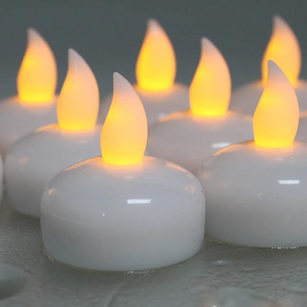 12-Pack: LED Floating Tea Waterproof Flameless Candle Lighting & Decor - DailySale