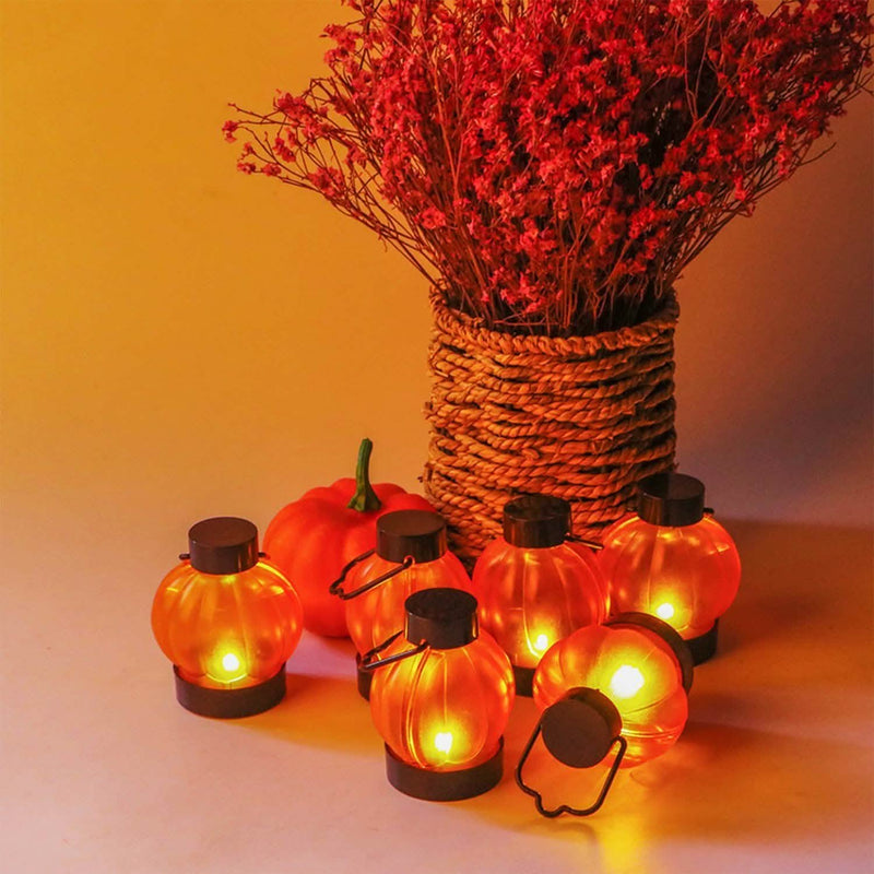 12-Pack: LED Pumpkin Tealights Smokeless Candles Indoor Lighting - DailySale