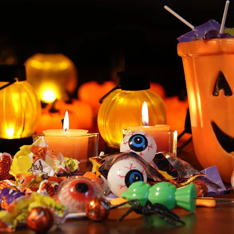 12-Pack: LED Pumpkin Tealights Smokeless Candles Indoor Lighting - DailySale