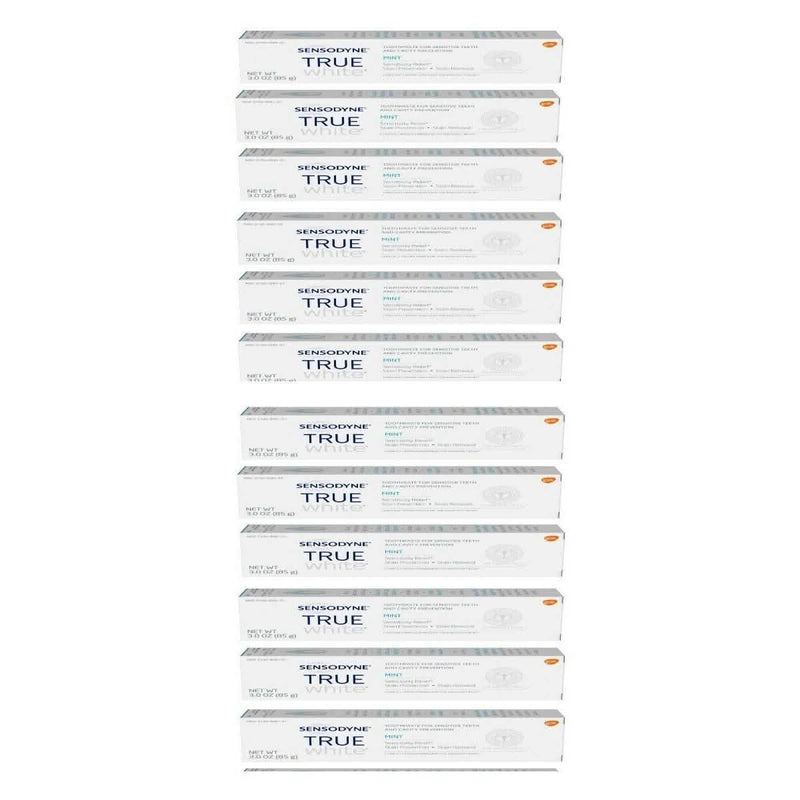 12-Pack: Sensodyne True White Mint Sensitivity Toothpaste 3oz Beauty & Personal Care - DailySale