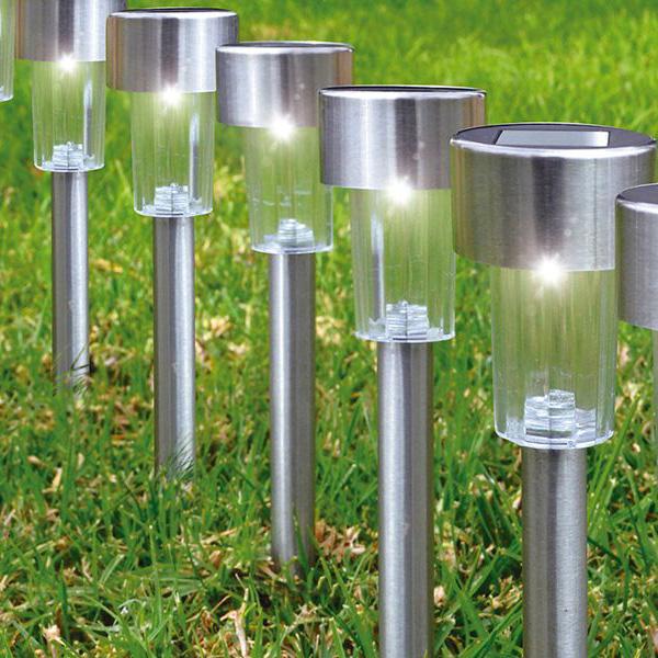 12-Pack: Solar LED Garden Pathway Stake Lights Lighting & Decor - DailySale