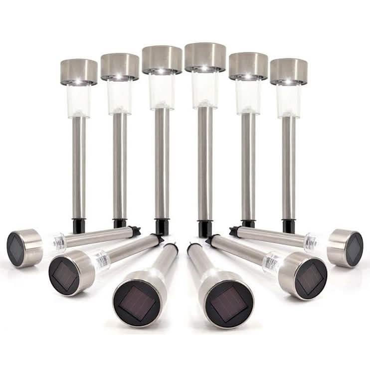 12-Pack: Solar LED Garden Pathway Stake Lights Lighting & Decor - DailySale