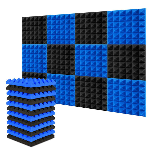 12-Pack: Sound Absorbing Foam for Recording Studio Headphones & Audio Blue - DailySale