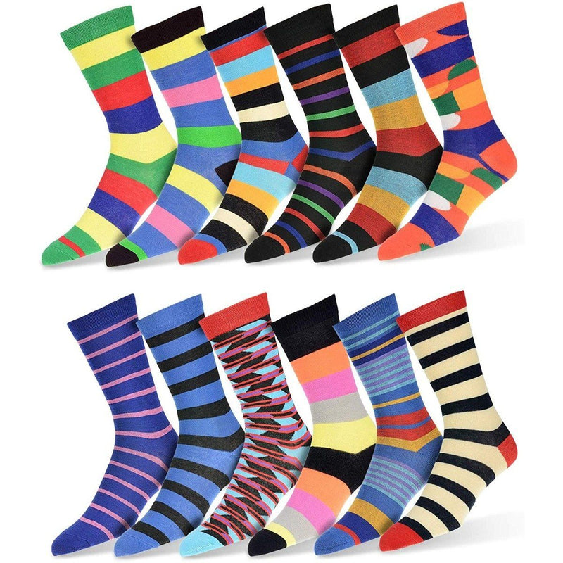 12-Pair: Robert Shweitzer Colorful Dress Socks for Men Men's Apparel Collection B - DailySale
