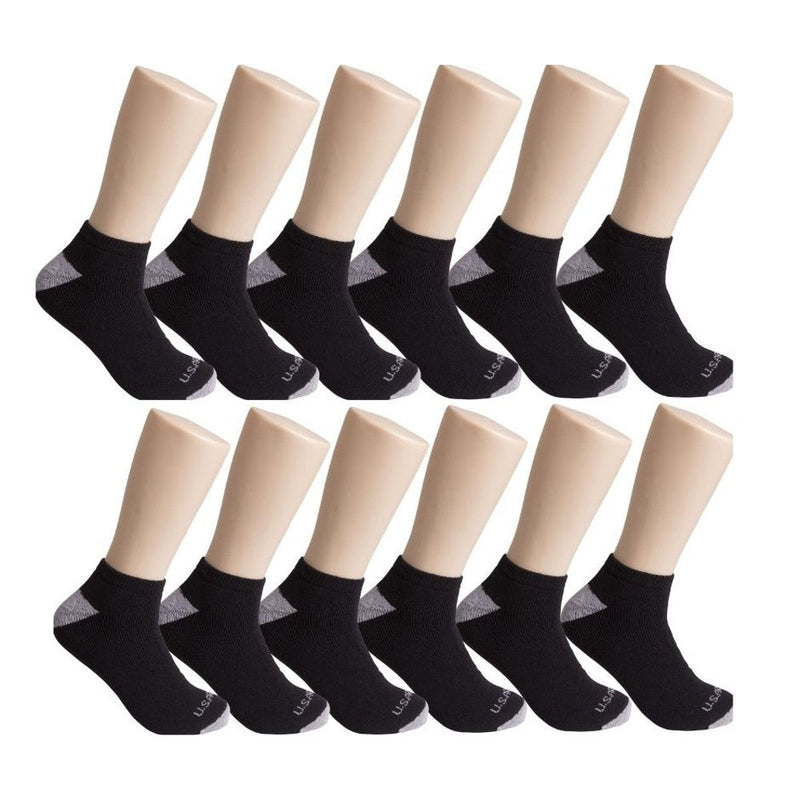 12-Pairs: U.S. ARMY Tri-Blend Socks Men's Shoes & Accessories Black No Show - DailySale