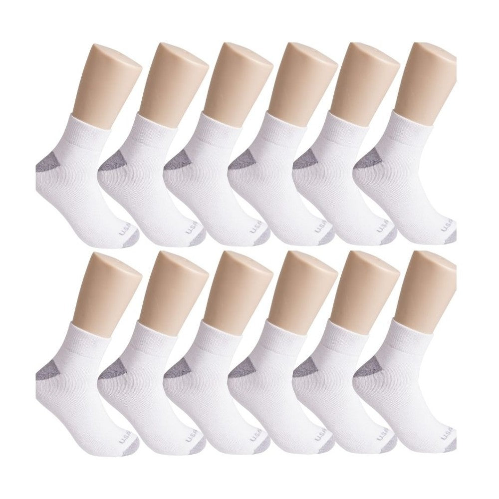 12-Pairs: U.S. ARMY Tri-Blend Socks Men's Shoes & Accessories White Quarter - DailySale