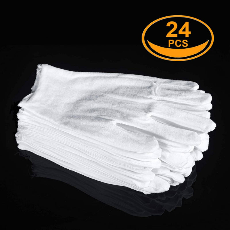 12-Pairs: White Cotton Gloves Everything Else - DailySale
