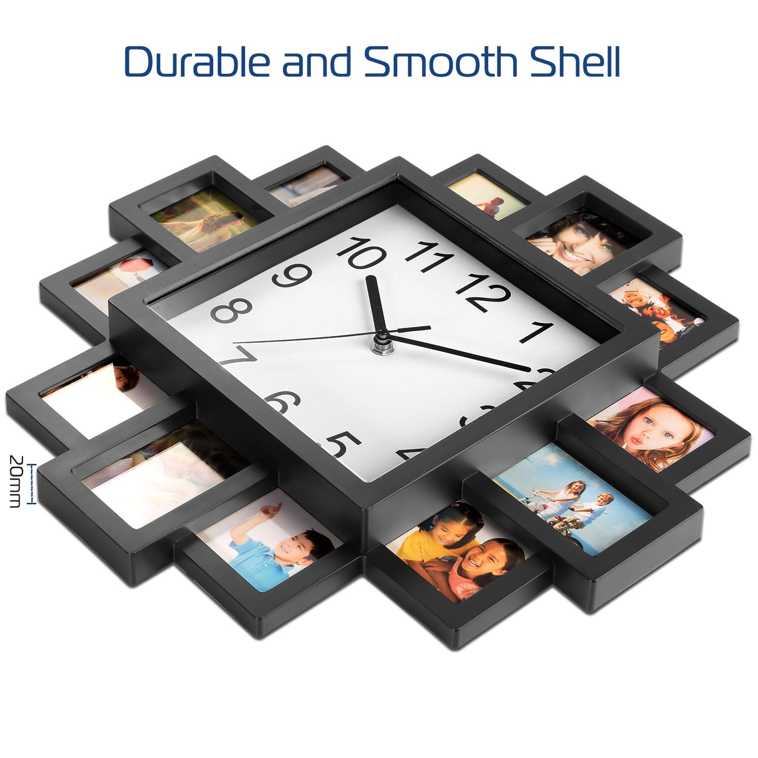 12-Picture Display Wall Clock Household Appliances - DailySale