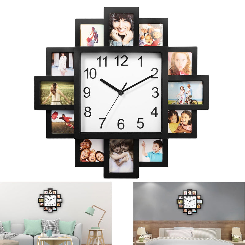 12-Picture Display Wall Clock Household Appliances - DailySale