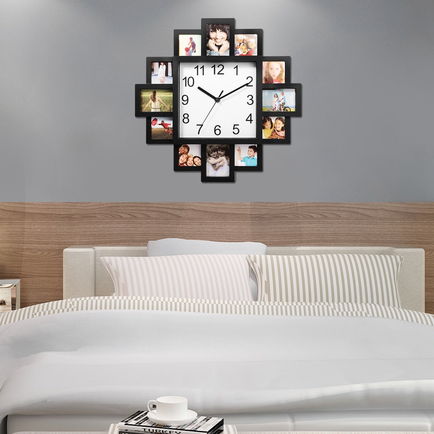 12-Picture Display Wall Clock Household Appliances - DailySale