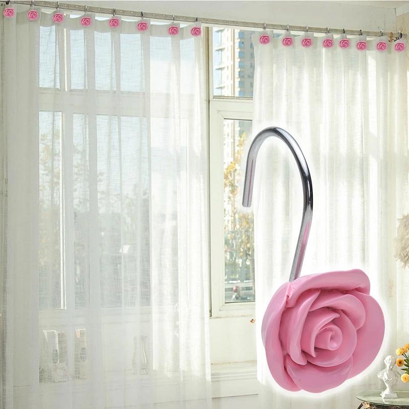 12-Piece: AGPtek Fashion Decorative Home Rose Curtain Hooks Lighting & Decor - DailySale