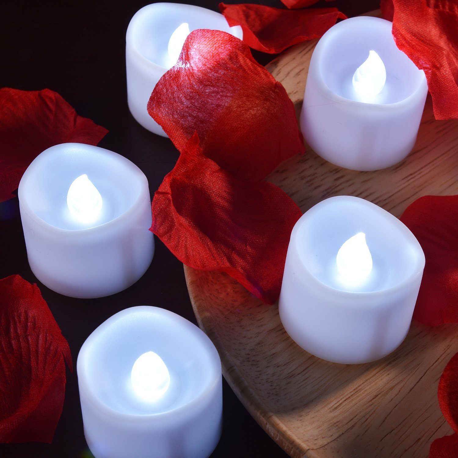 12-Piece: Cool White Flickering Led Tealight Timer Candles Indoor Lighting - DailySale