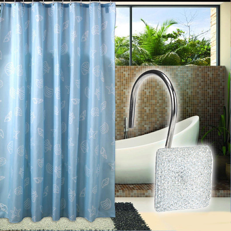 12-Piece: Decorative Shower Curtain Hooks Bathroom