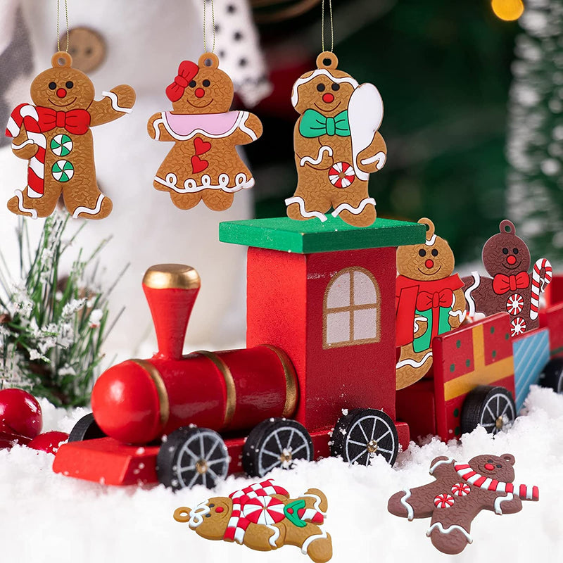 12-Piece: Gingerbread Man Ornaments Holiday Decor & Apparel - DailySale