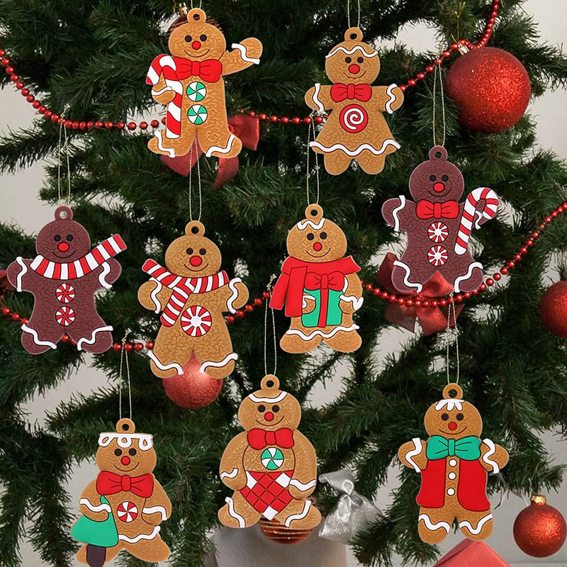 12-Piece: Gingerbread Man Ornaments Holiday Decor & Apparel - DailySale