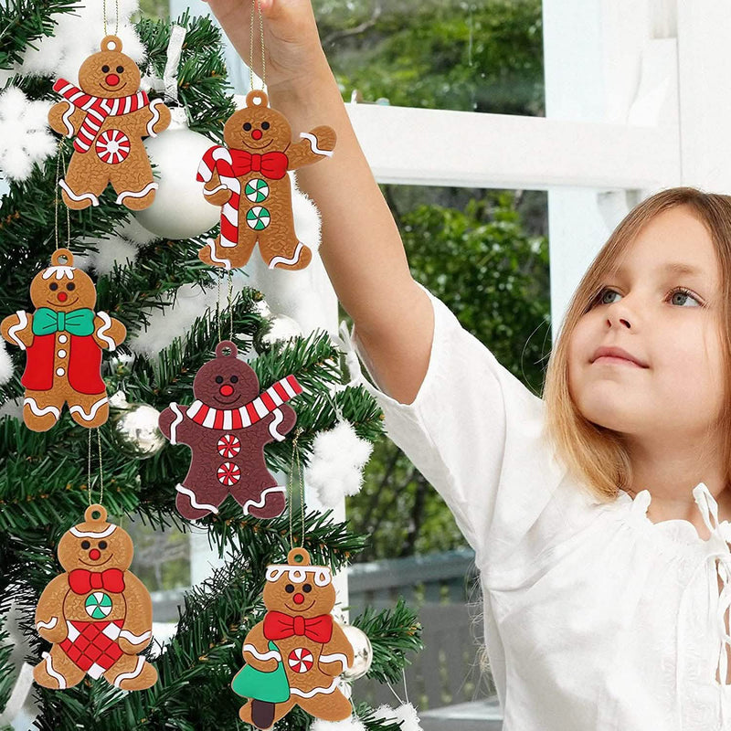 12-Piece: Gingerbread Man Ornaments Holiday Decor & Apparel - DailySale