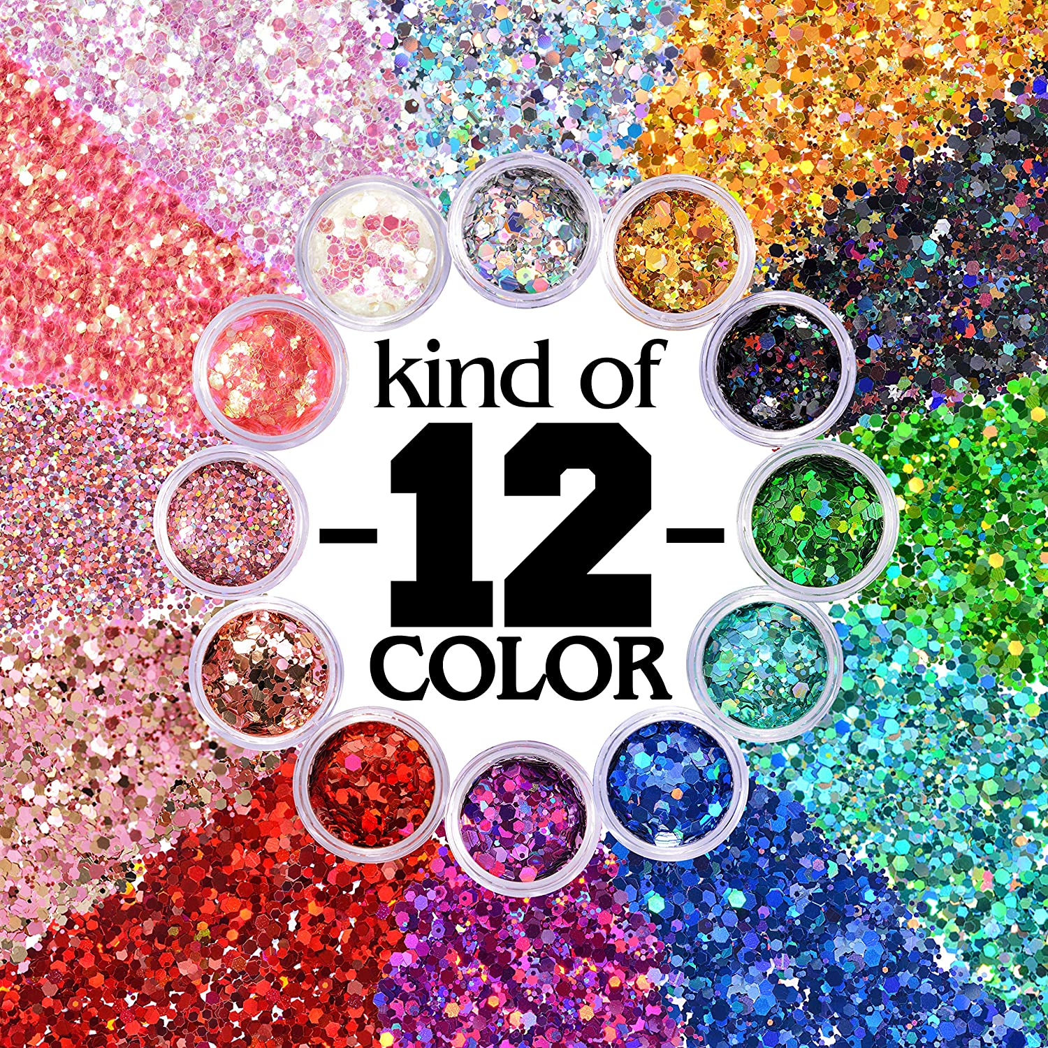 12-Piece: Holographic Chunky Glitters Beauty & Personal Care - DailySale