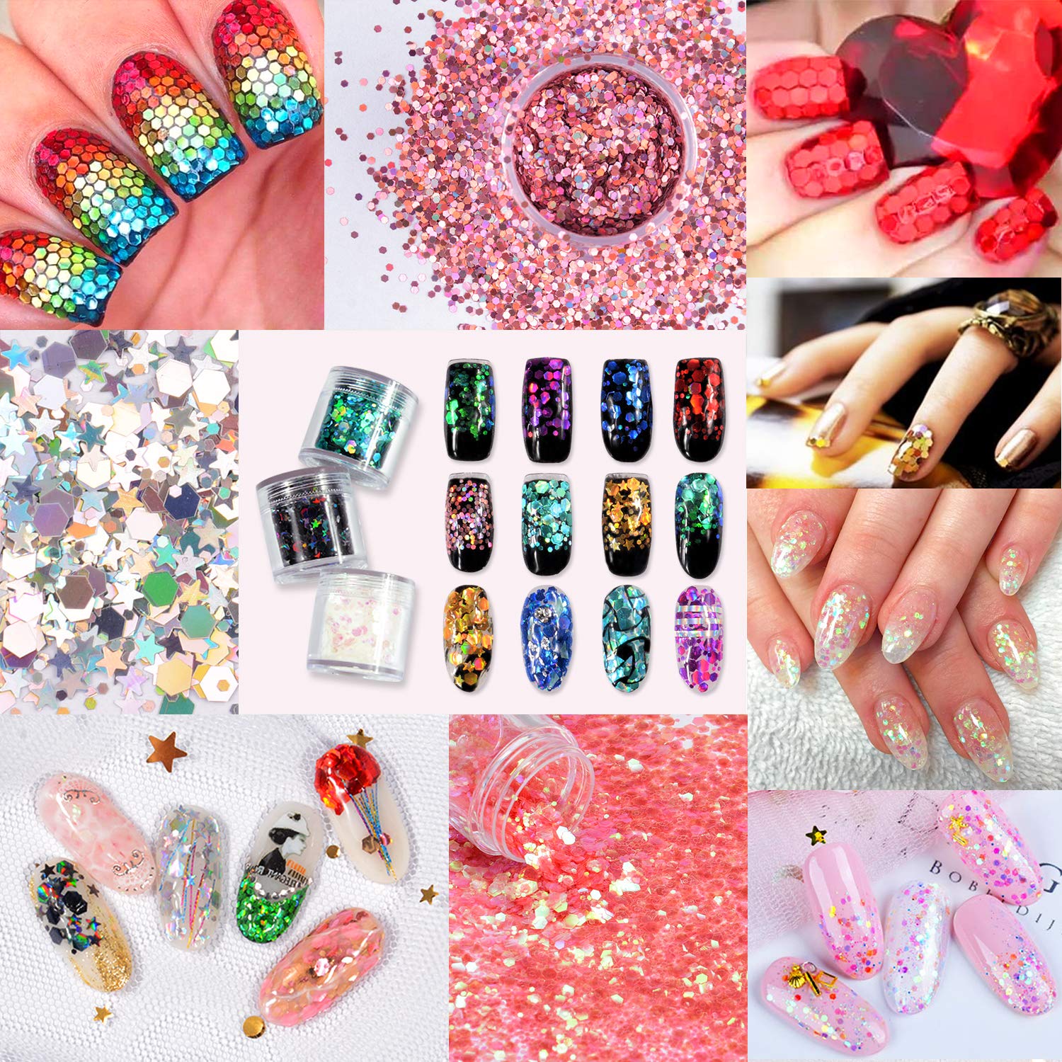 12-Piece: Holographic Chunky Glitters Beauty & Personal Care - DailySale