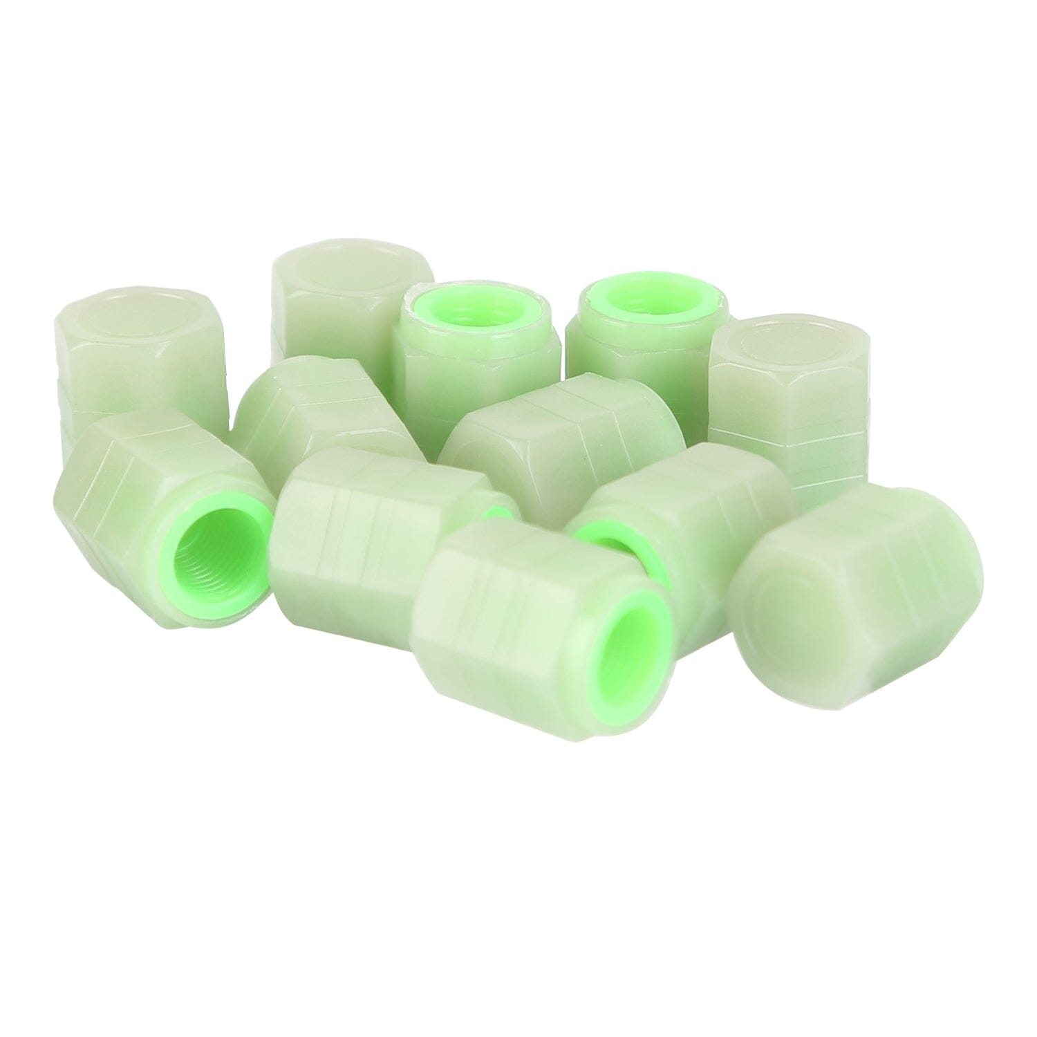 12-Piece: Luminous Car Tire Valve Stem Covers Automotive Green - DailySale