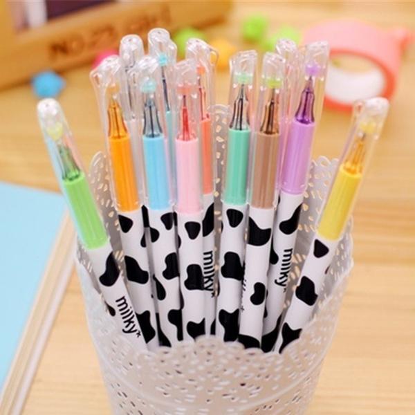 12-Piece: Milky Cow Multicolor Gel Pens Art & Craft Supplies - DailySale
