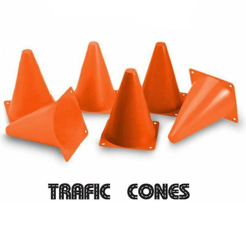 12-Piece: Plastic Cone 7" Orange Colored for Driving Practice,Training, Parties Sports & Outdoors - DailySale