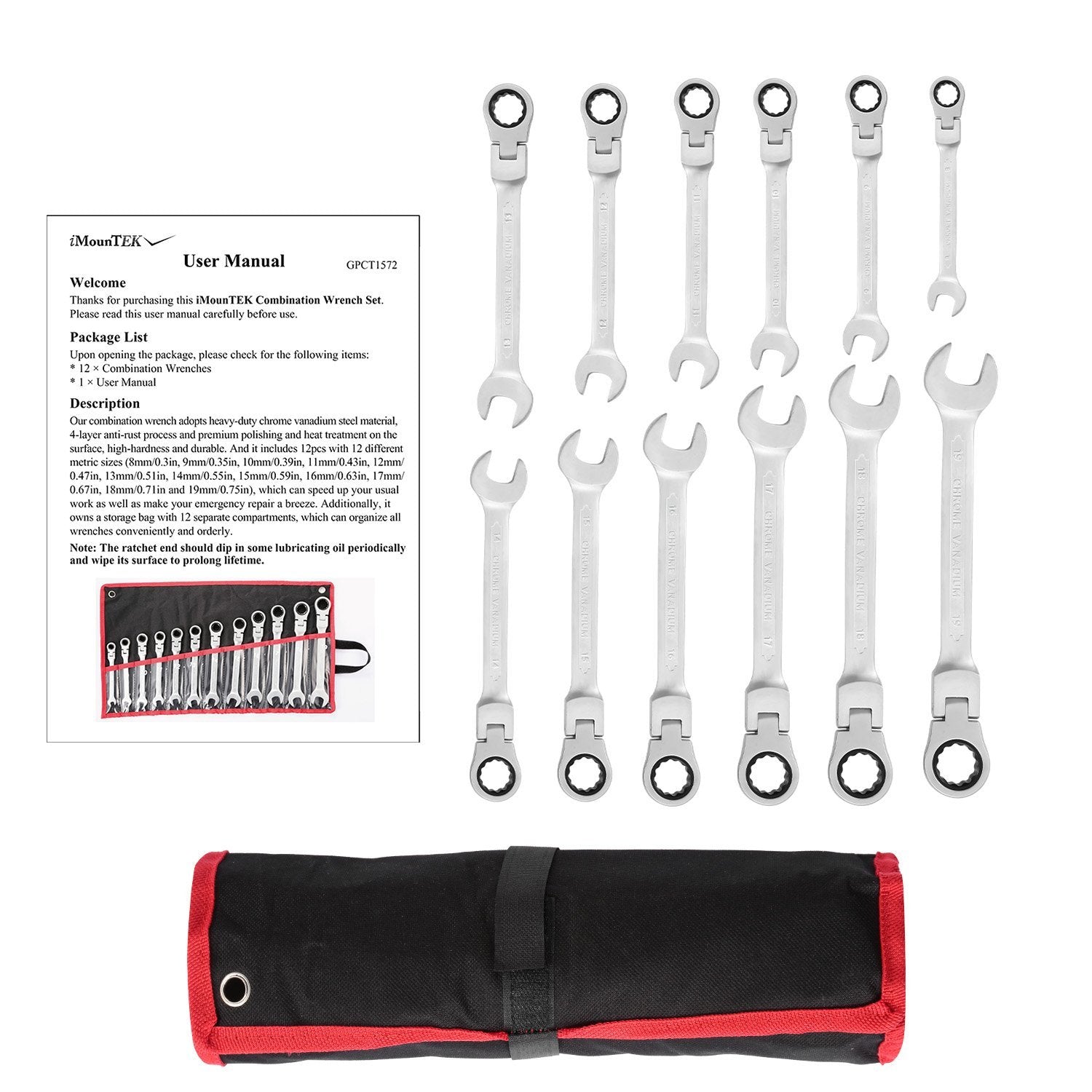 12-Piece Set: 8-19mm Metric Combination Wrench Home Improvement - DailySale