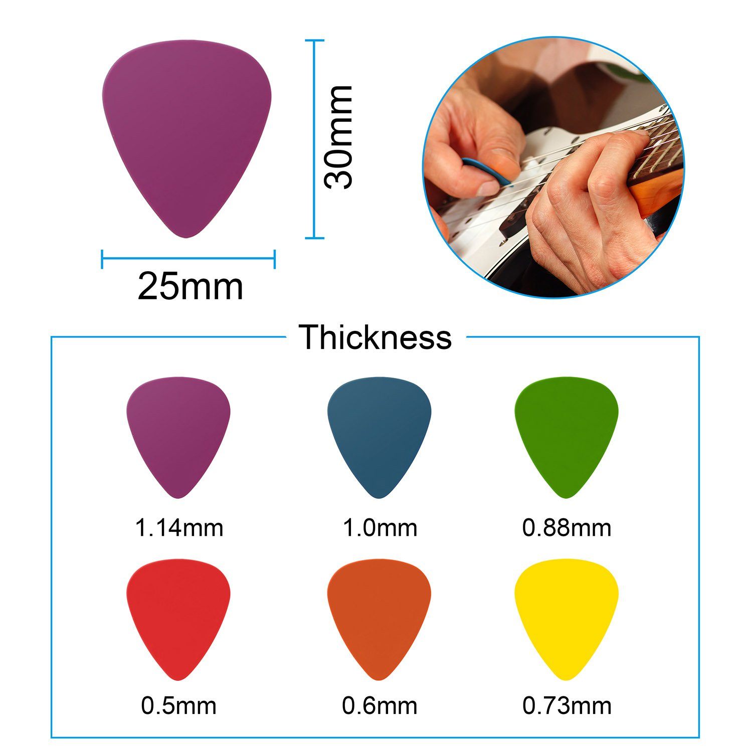 12-Piece: Standard Acoustic Electric Plectrums Guitar Picks Everything Else - DailySale