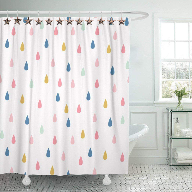 12-Pieces: Anti-Rust Star Decorative Shower Curtain Hooks Bath - DailySale