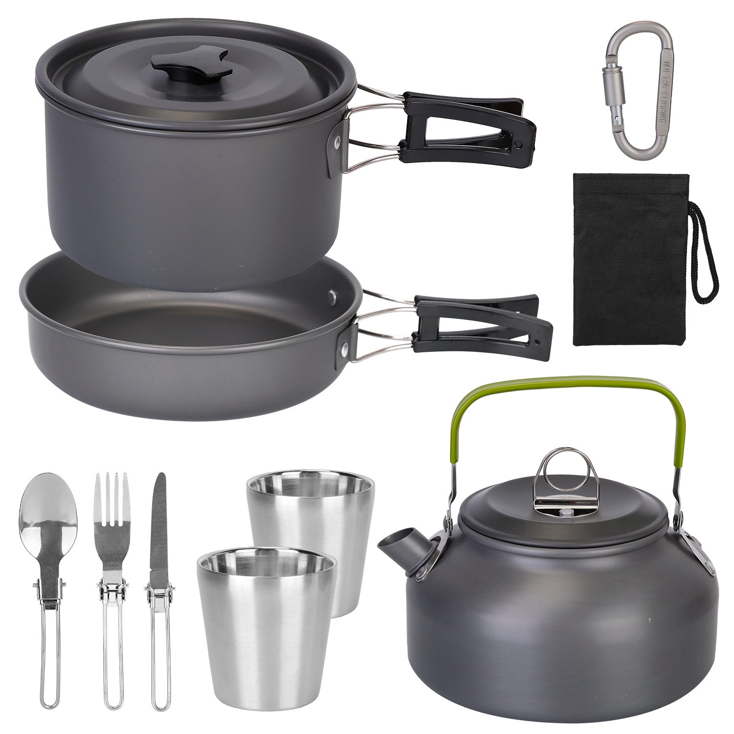 12-Pieces: Camping Cookware Set Sports & Outdoors - DailySale