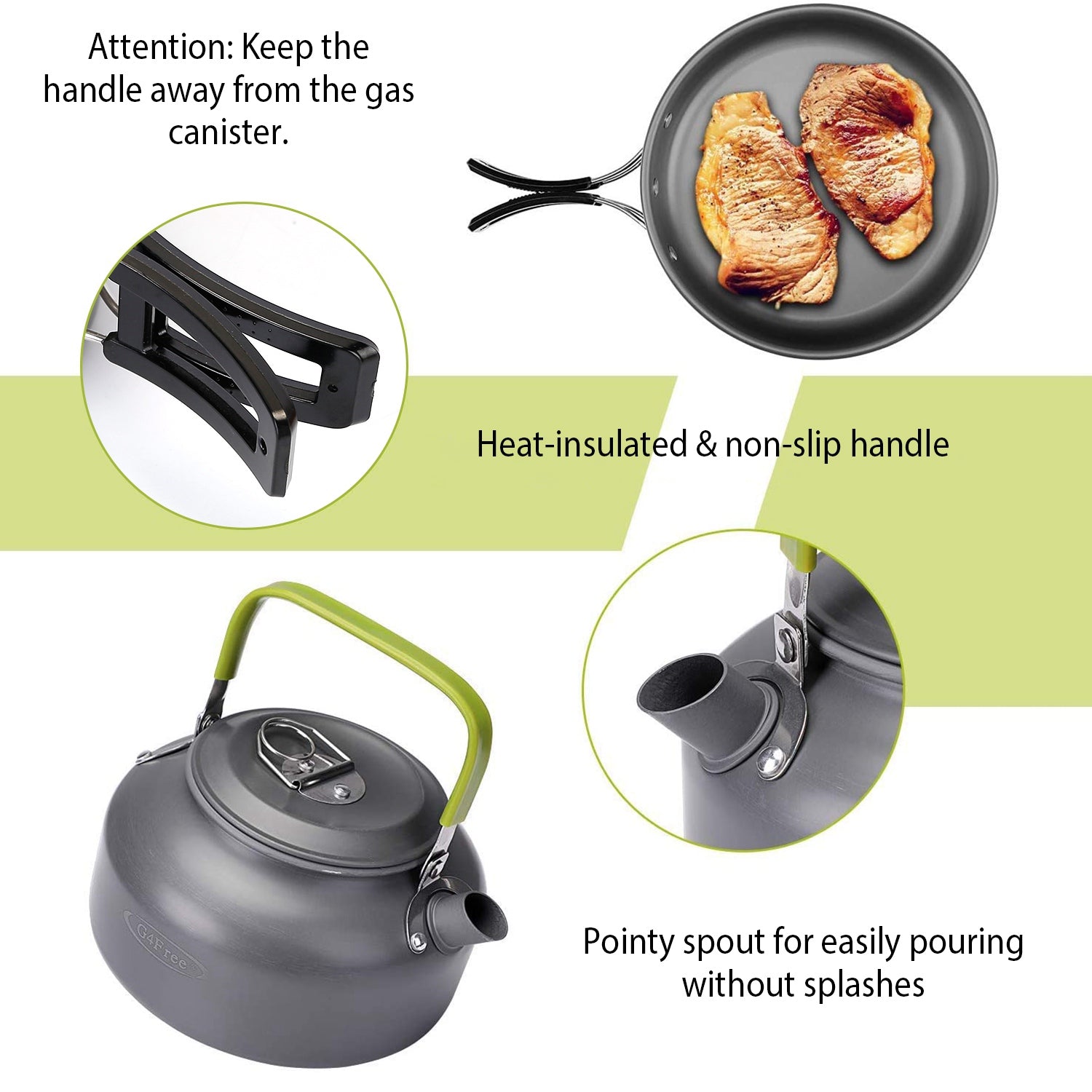 12-Pieces: Camping Cookware Set Sports & Outdoors - DailySale