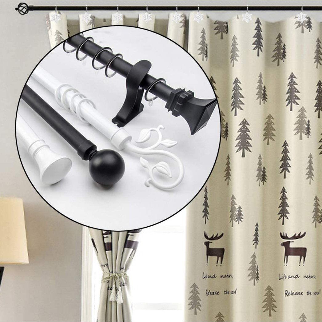 12-Pieces: Christmas Shower Curtain Anti-Rust Hooks Bath - DailySale