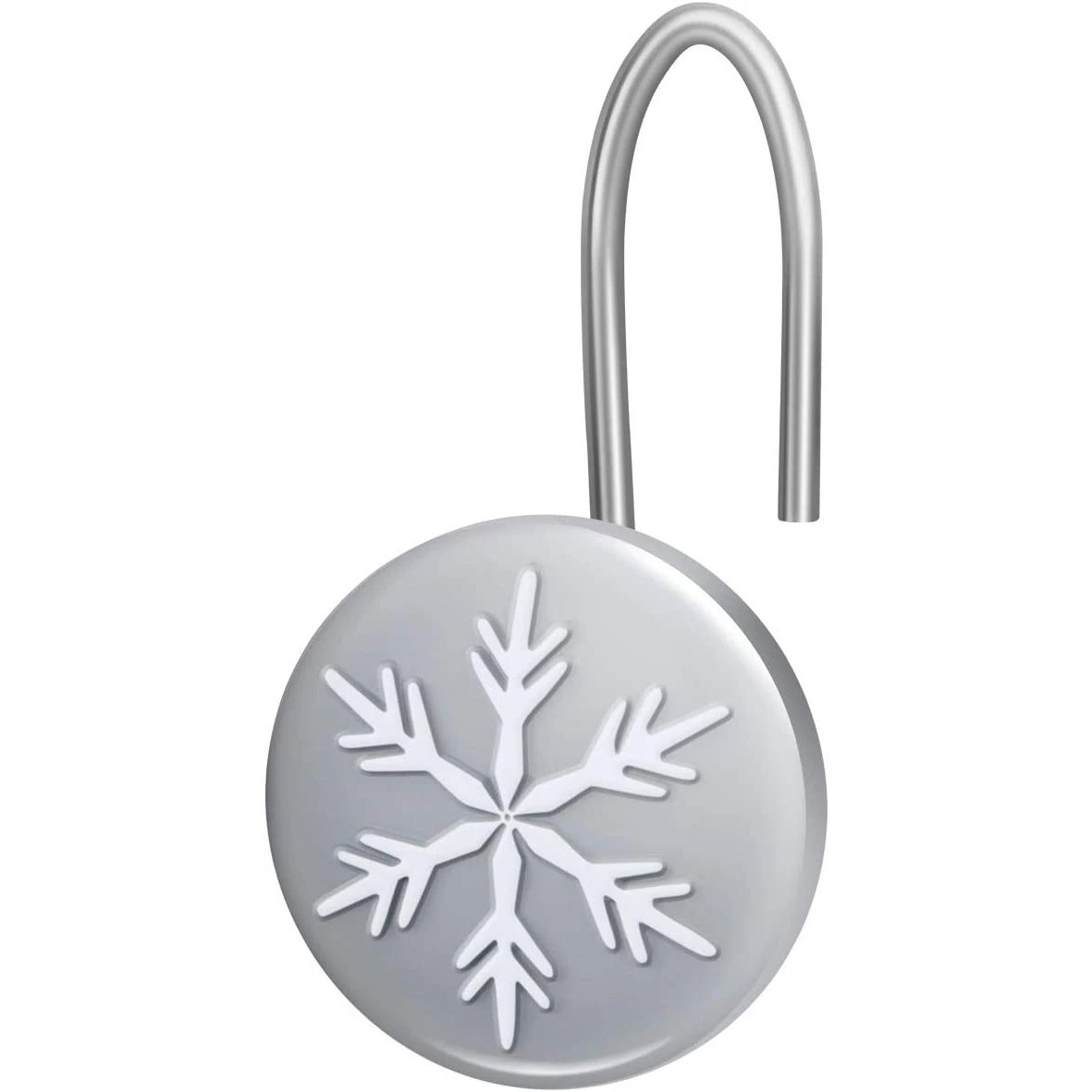 12-Pieces: Christmas Snowflake Anti-Rust Round Shower Curtain Hooks Bath - DailySale