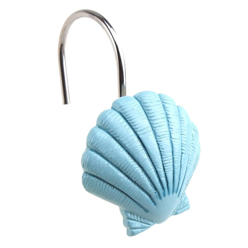 12-Pieces: Seashell Shower Curtain Hooks Bathroom Beach Shell Bath - DailySale