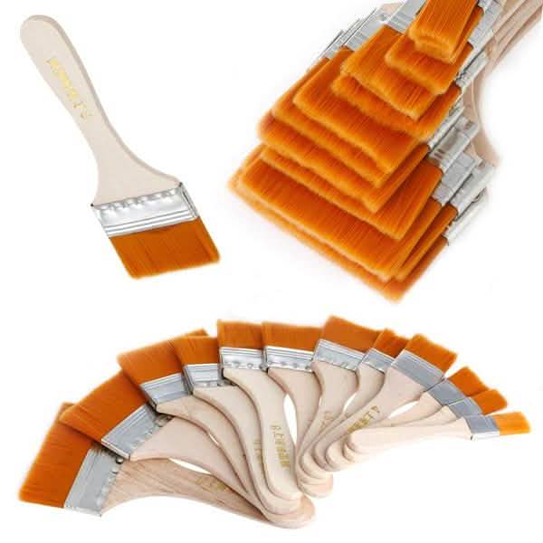 12-Pieces: Wooden Oil Painting Brush Everything Else - DailySale